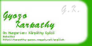 gyozo karpathy business card